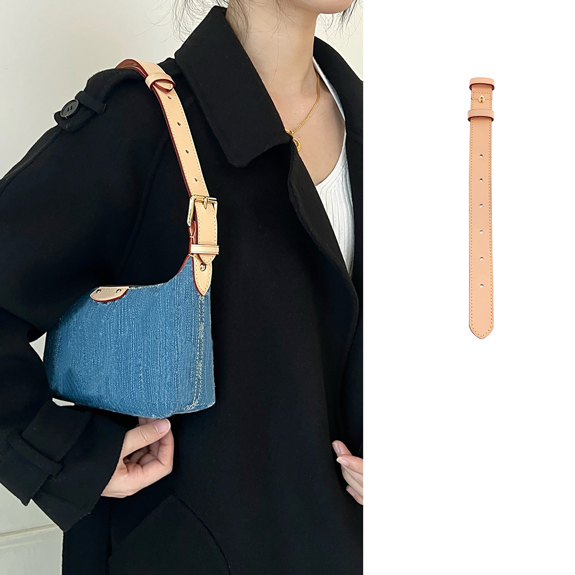 Genuine Leather Extension Strap for Hills Pochetted Bag – 30cm Length, 2.5cm Width