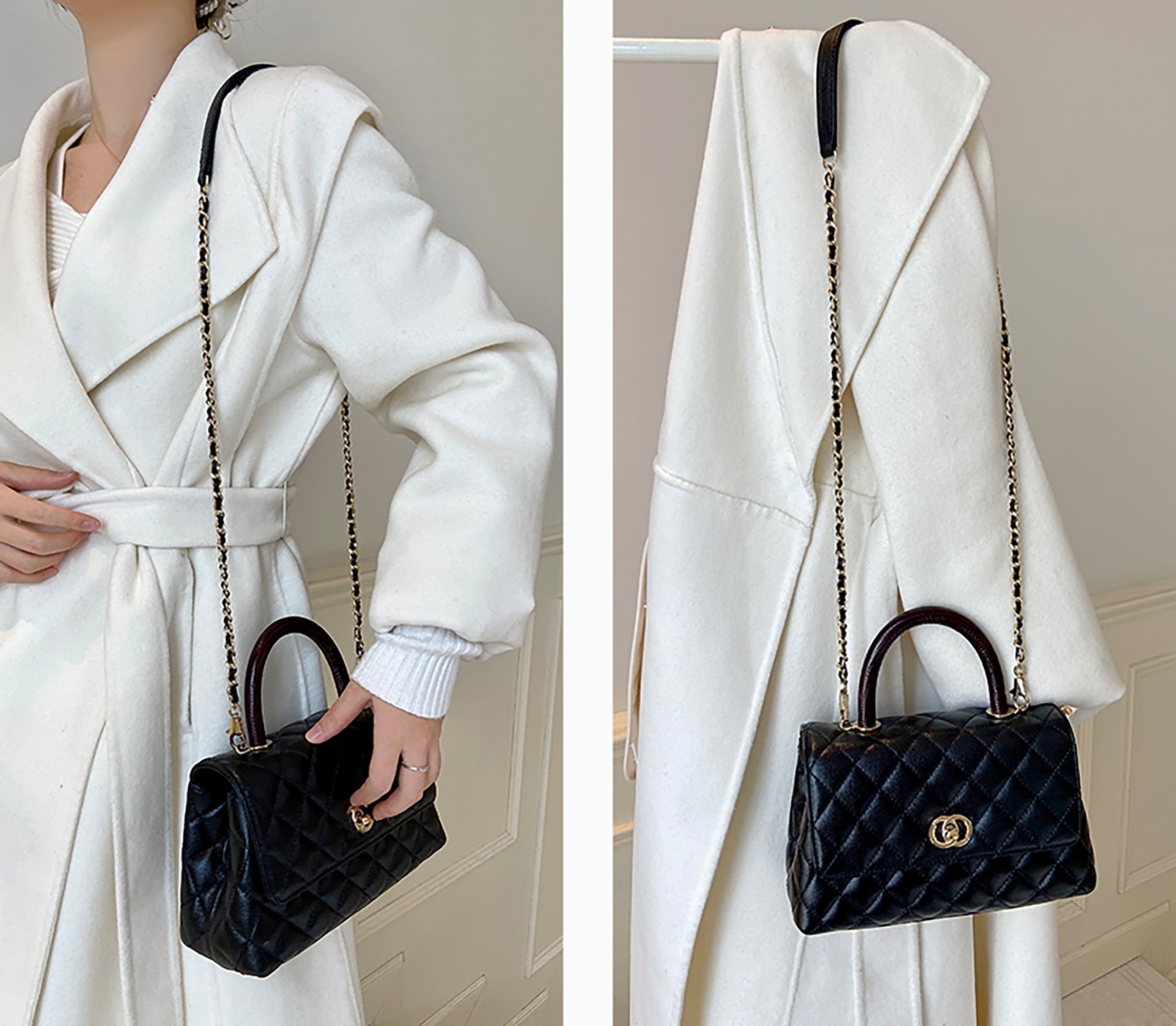 Handle chain accessories for bags, crossbody strap, high-end shoulder strap replacement bag chain
