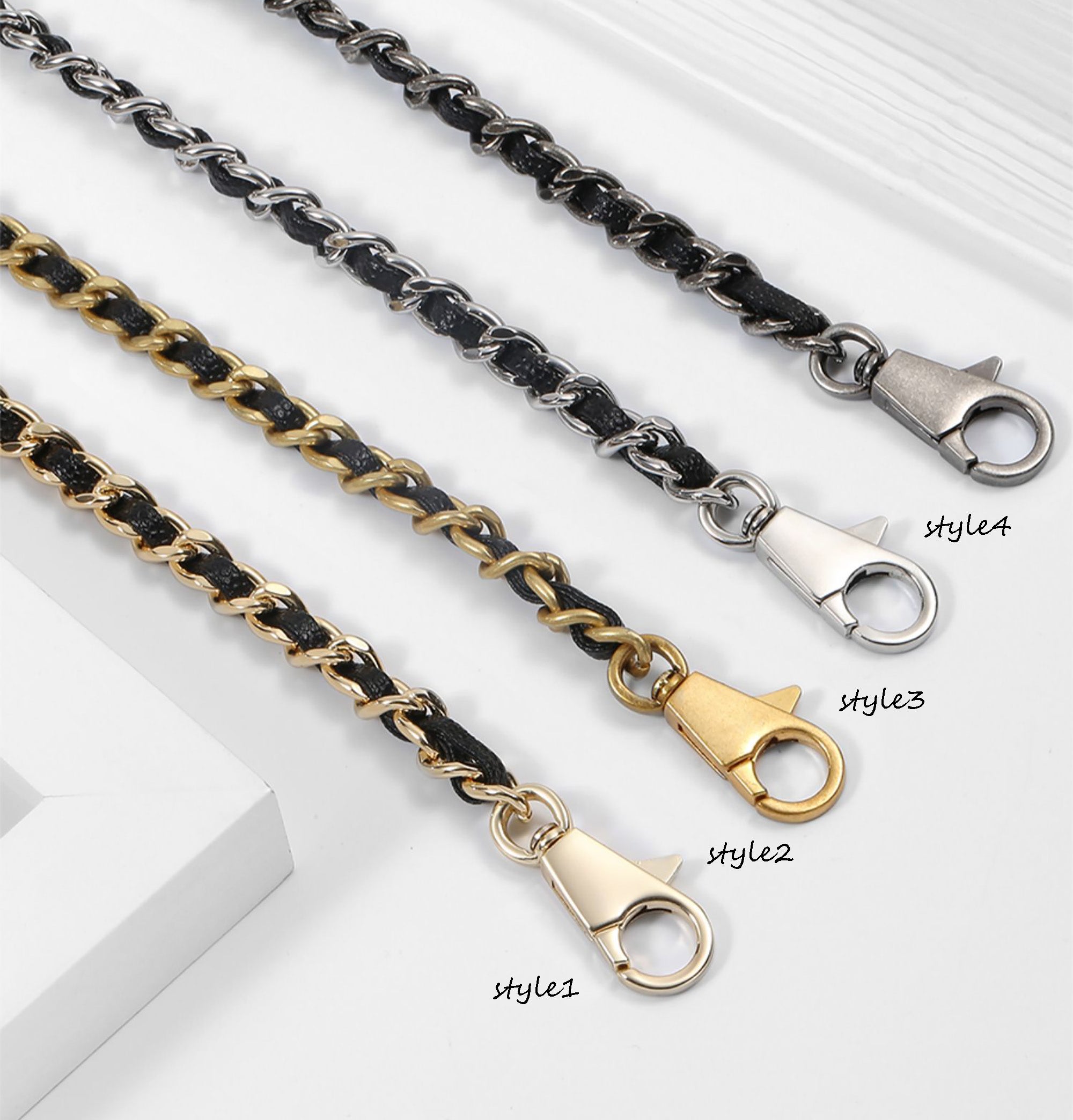 Handle chain accessories for bags, crossbody strap, high-end shoulder strap replacement bag chain