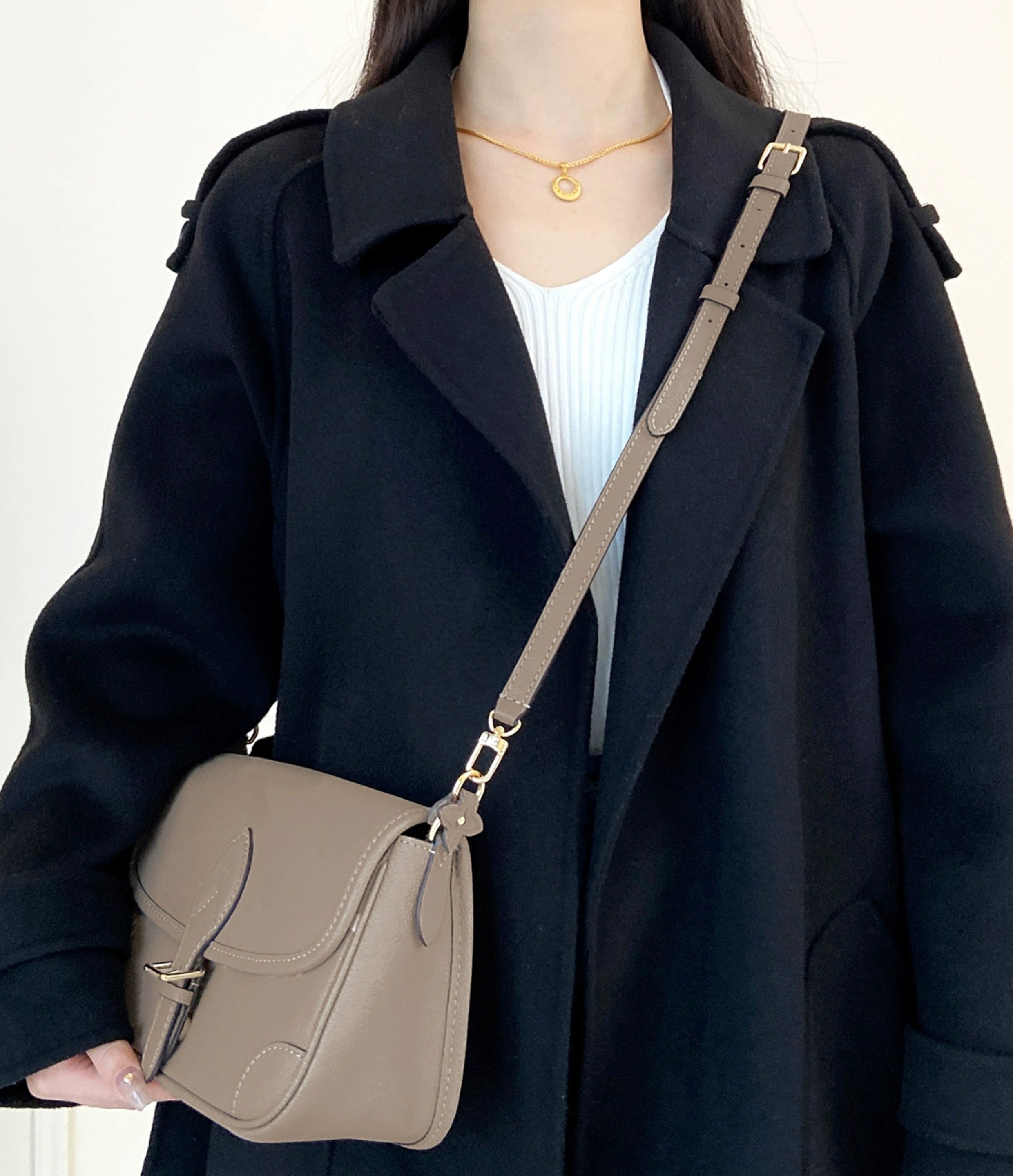 Adjustable crossbody strap replacement for Mini Pochette Accessoires, genuine leather material