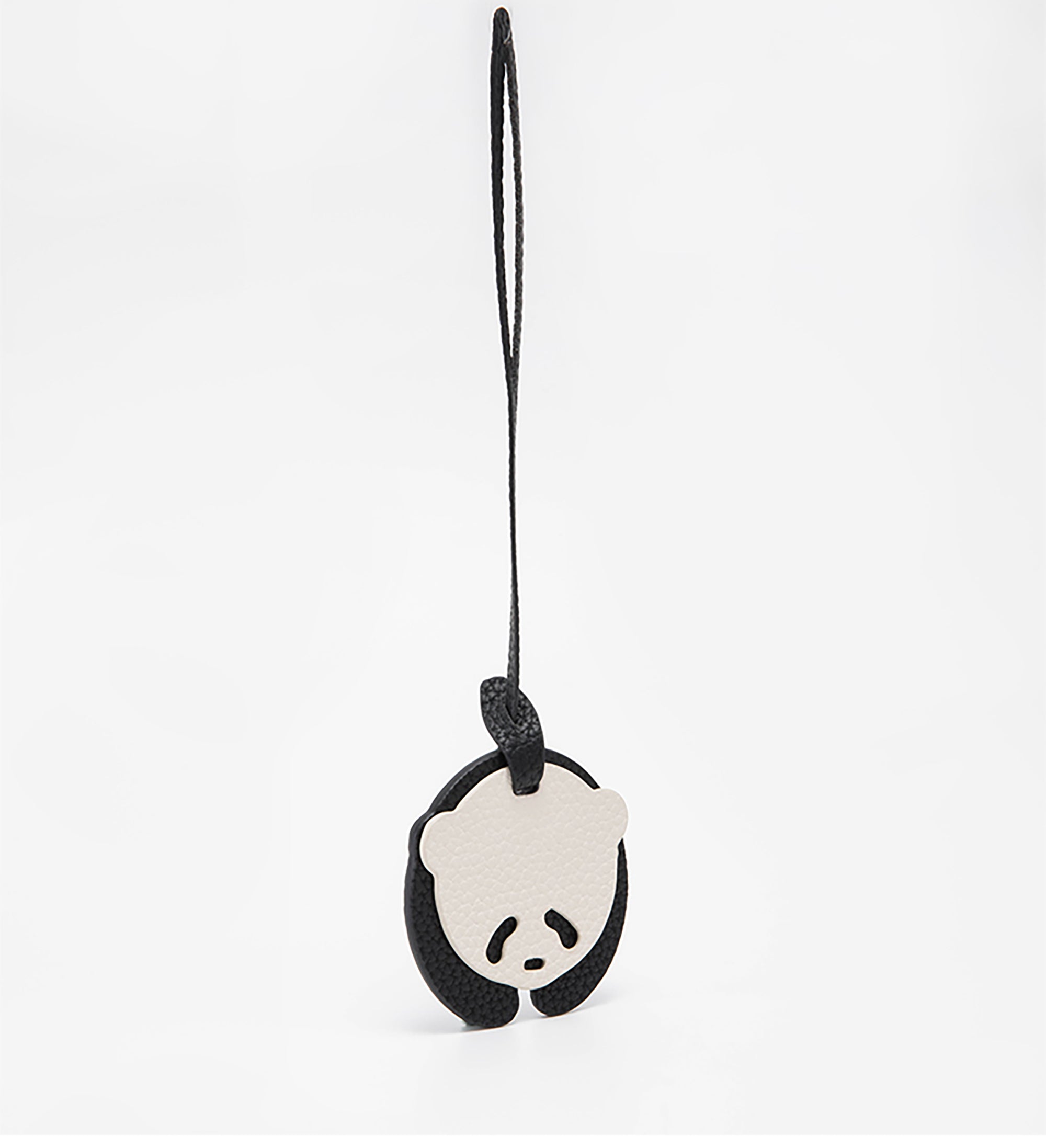 Panda Pendant Cute Cartoon Plush Toy Car Keychain Leather Car Hanging Bag Decoration