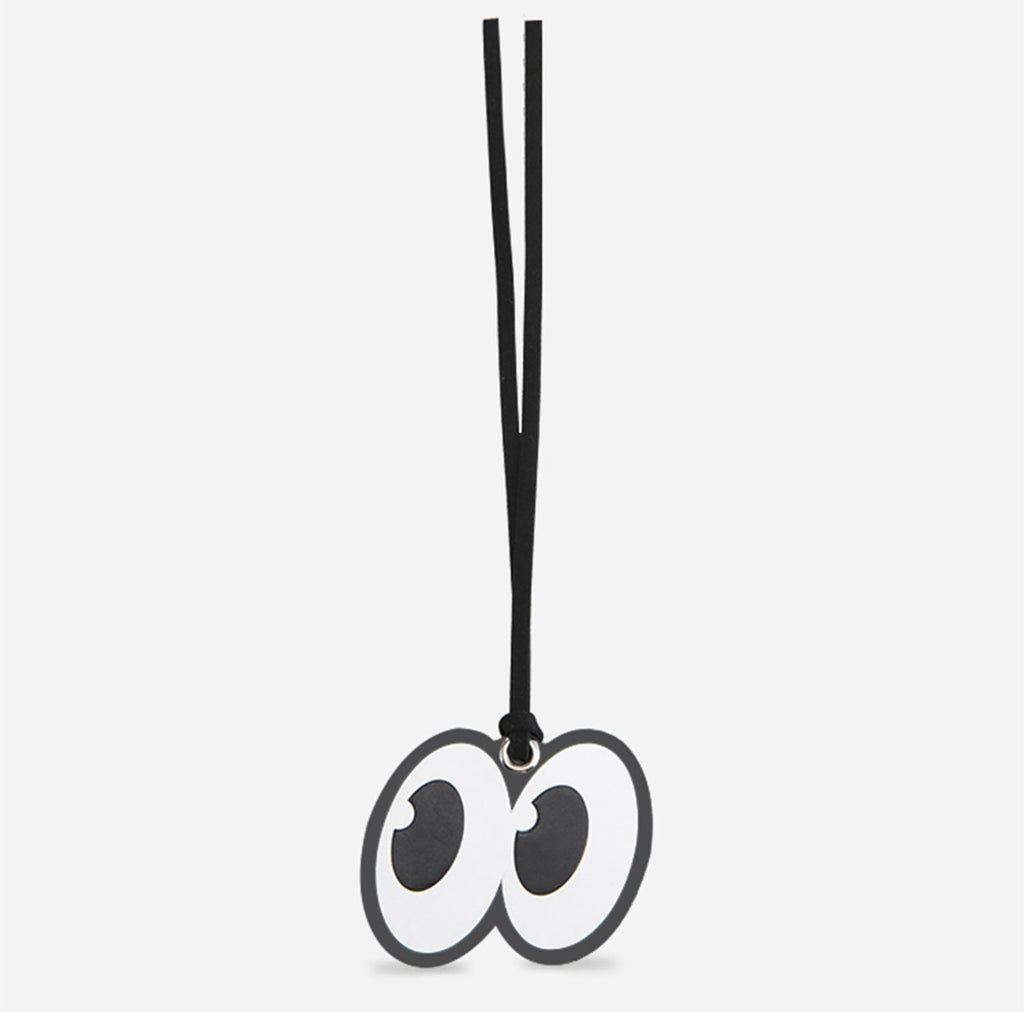 Big eyes genuine leather Pliage Energy Bag charm, small niche high-end feeling accessory, backpack decoration accessory