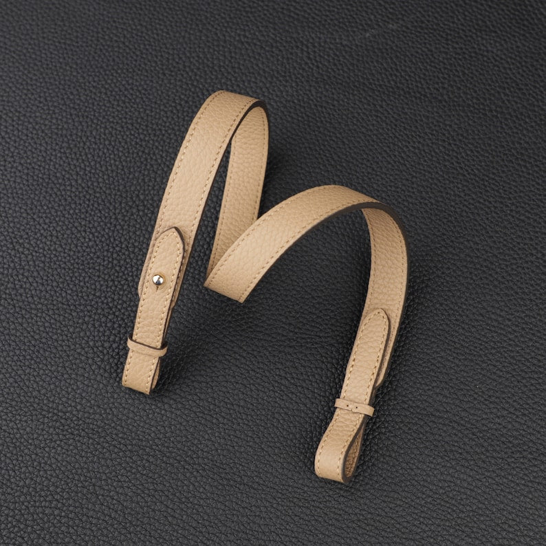 Hermès Style Togo Leather Bandoulière (20mm Slim): Compatible Shoulder/Crossbody Strap Replacement for Picotin & Evelyn TPM