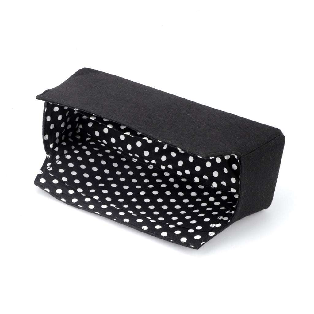 Felt Bag Organizer: Polka Dot Cotton Liner, Bolide Bag Insert