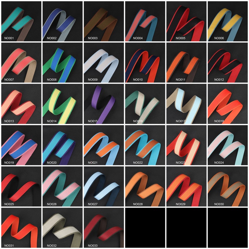 25mm Bi-color canvas shoulder bag strap for evelyn TPM,33 colors avaliable