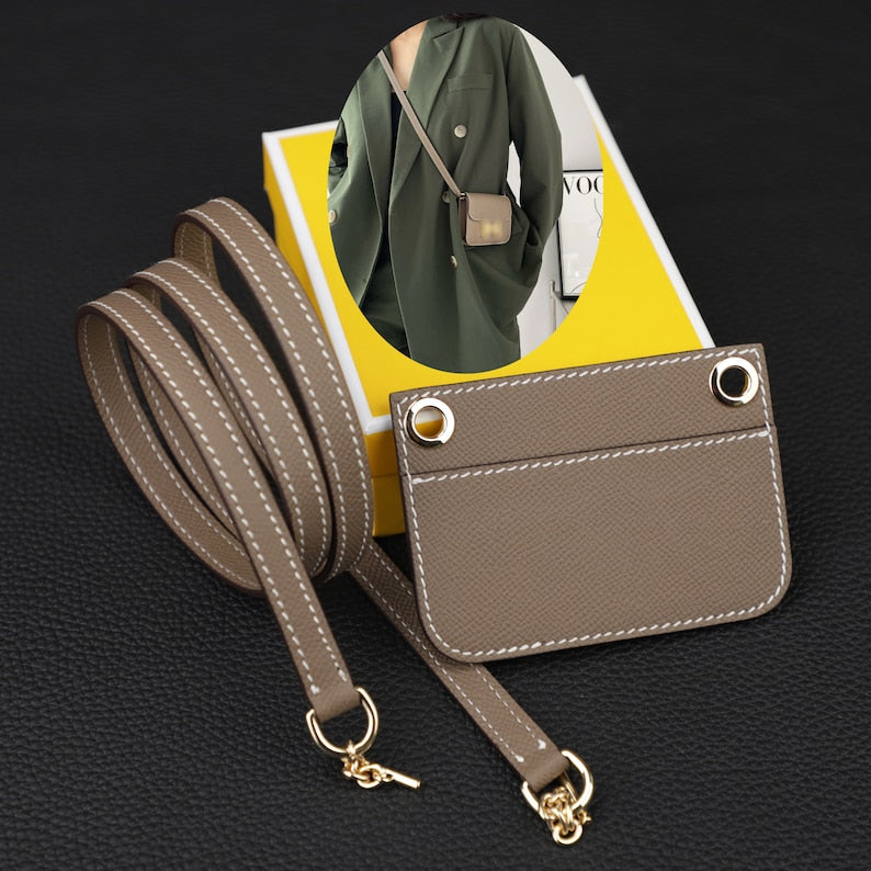 Epsom Leather Wallet Insert with Strap for Constance Slim Wallet