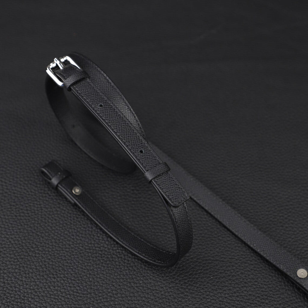 Hermès Style Epsom Leather Adjustable Bandoulière (15mm Ultra-Slim): Compatible Crossbody Strap for Mini Bags & Pochette