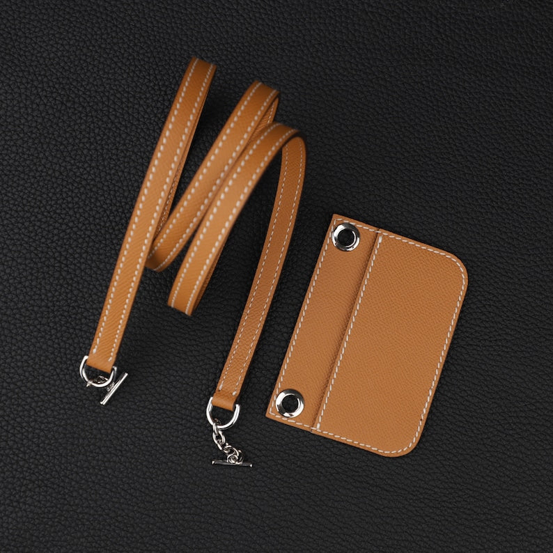 Epsom Leather Wallet Insert with Strap for Constance Slim Wallet