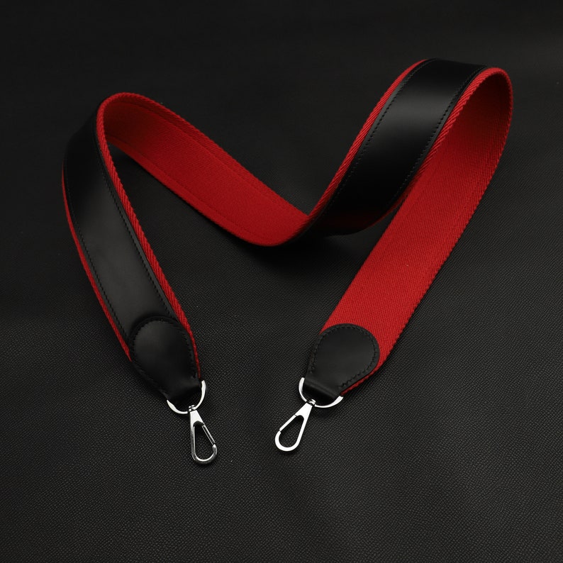 Hermès Style Wide (50mm) Leather & Canvas Bandoulière: Compatible Shoulder Strap Replacement for Kelly Bag