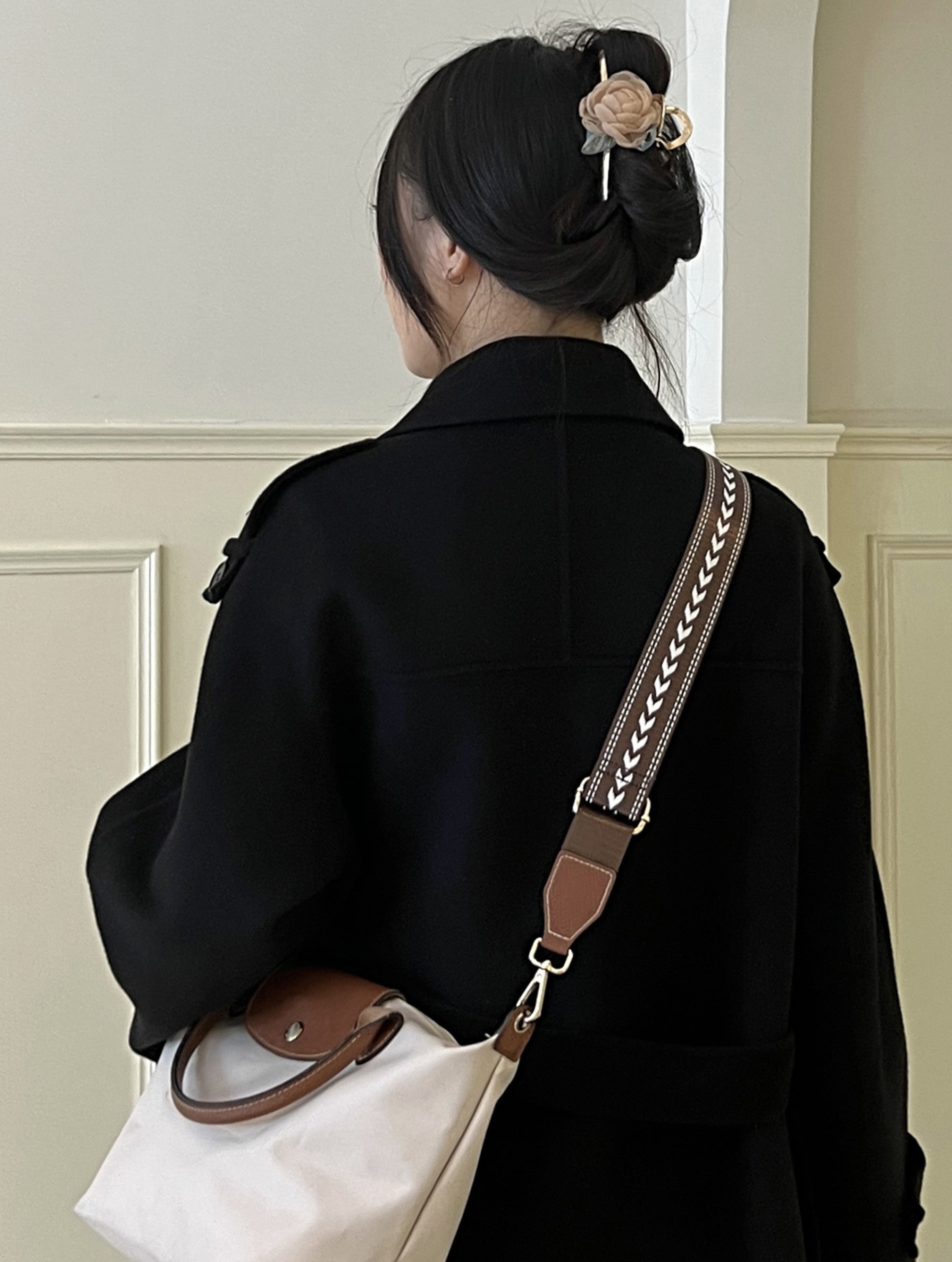 Canvas Wide Shoulder Strap for Le Pliage Original Bag (Small Size) – 3.7cm Width, Handmade Adjustable Strap