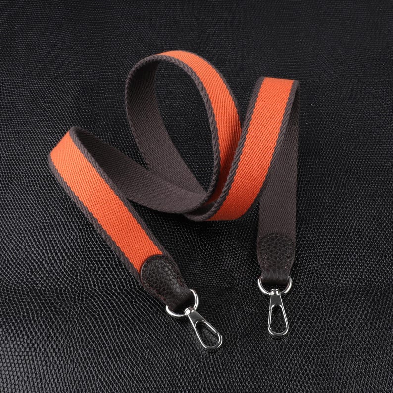 25mm Bi-color canvas shoulder and clemence leather shoulder strap for evelyn TPM,34 colors avaliable