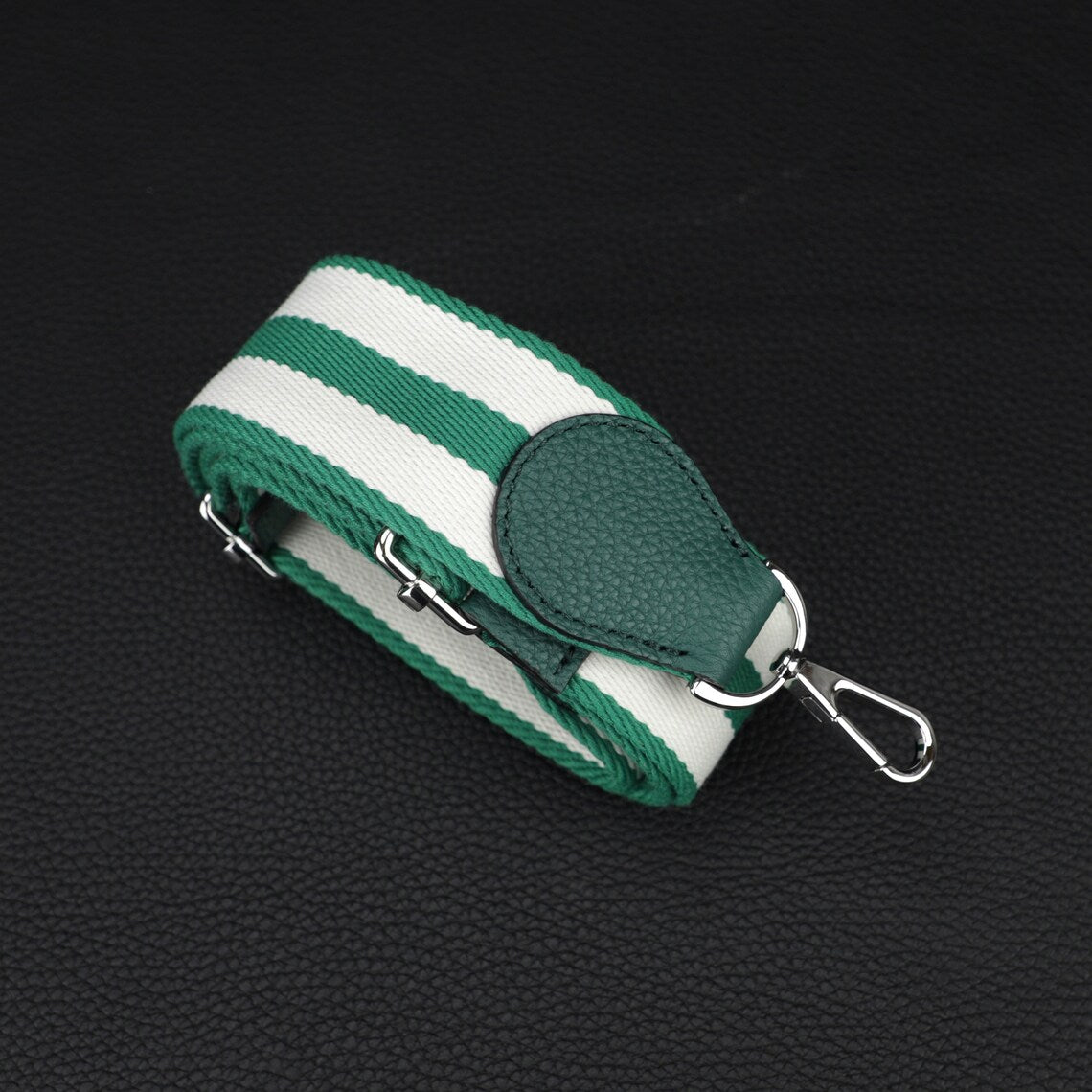 Striped Canvas Crossbody Bag Strap - 50mm Wide Adjustable Replacement