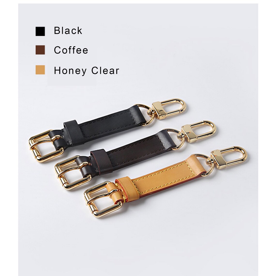 Leather Purse Strap Extender: Cow Leather Handbag Handle, Adjustable Buckle