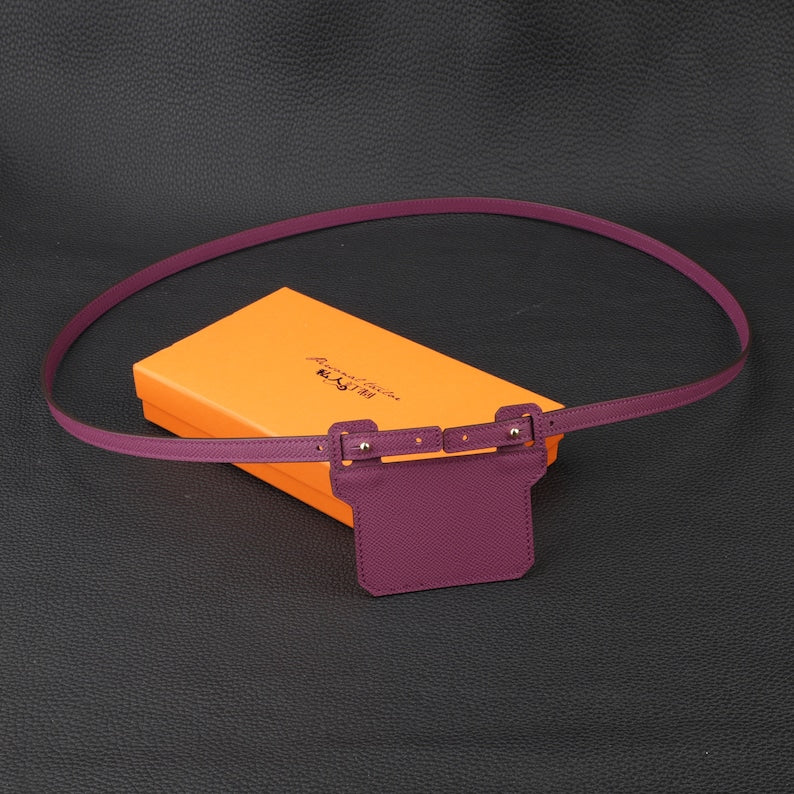 Epsom Leather Shoulder Strap: 12mm Wallet Crossbody Strap