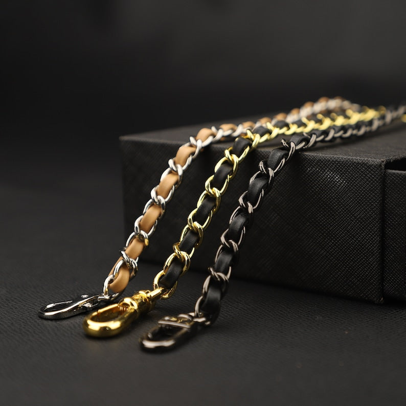 Handmade Swift Leather Chain Bag Strap: Replacement Shoulder/Crossbody