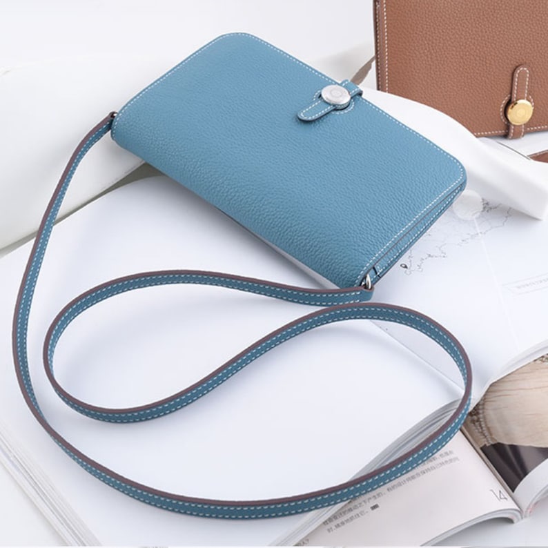 Togo Leather Wallet Insert with Strap for Dogon/Kelly/Constance Long Wallet