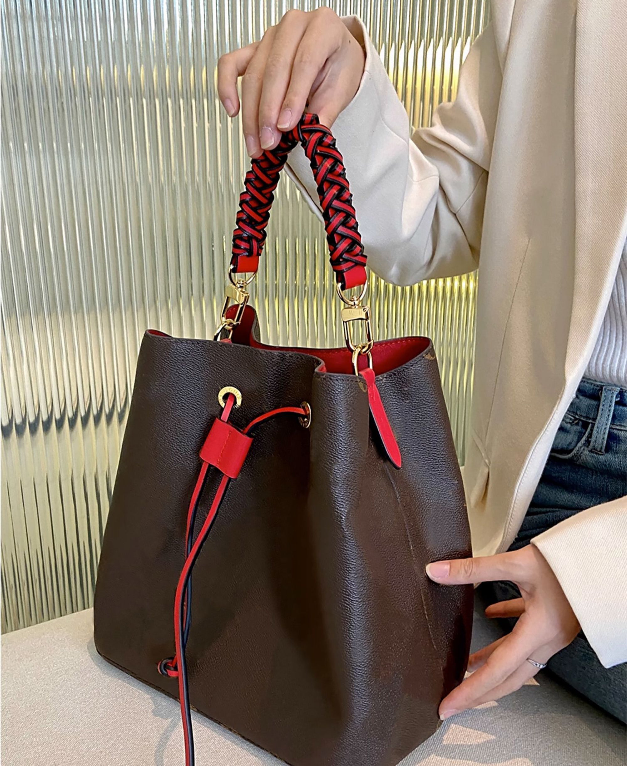 Replacement strap for NÉONOÉ bag, woven handle accessory.