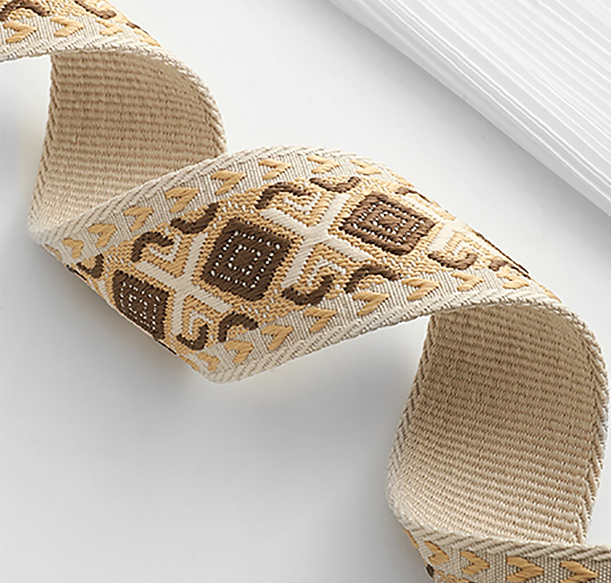 Bohemian Style Canvas Shoulder Strap, 5cm Long Bag Replacement Strap