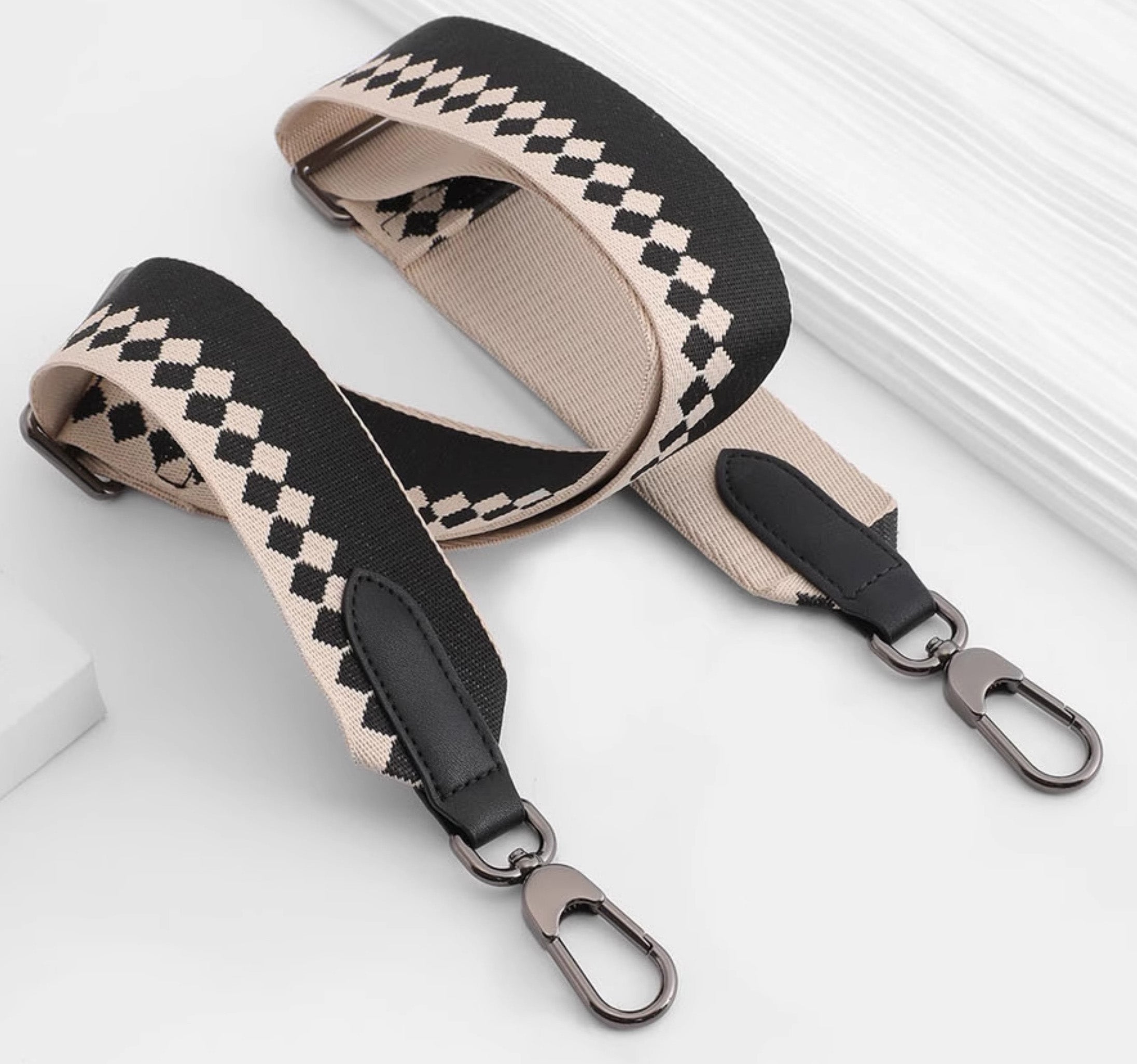 Underarm bag replacement strap, 5cm wide adjustable canvas shoulder strap, fashionable and simple single shoulder bag, crossbody bag replacement accessory
