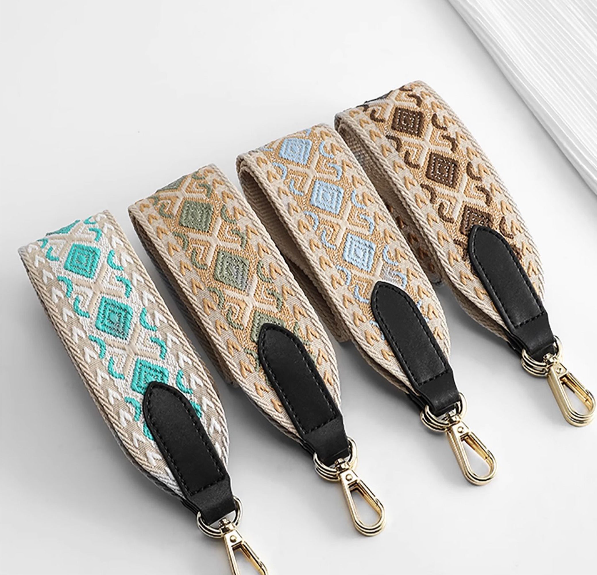 Bohemian Style Canvas Shoulder Strap, 5cm Long Bag Replacement Strap