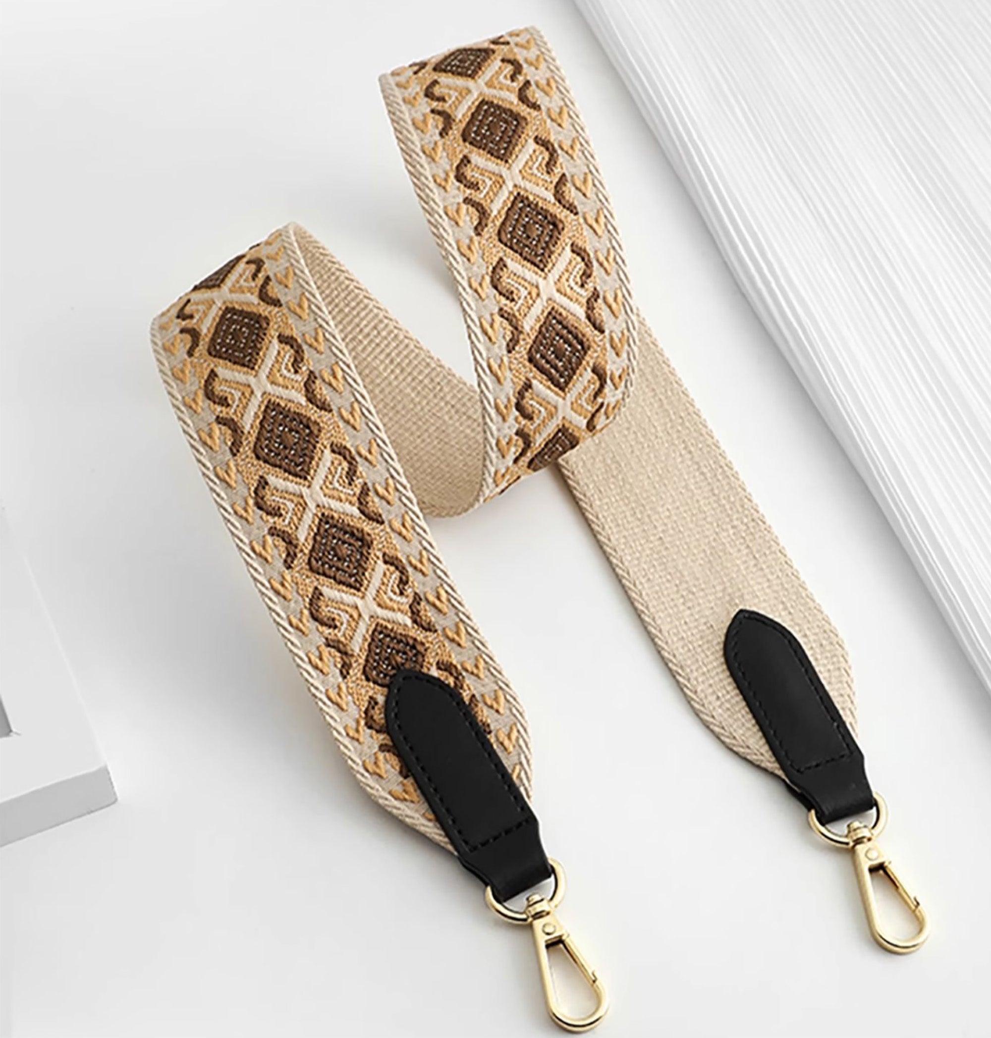 Bohemian Style Canvas Shoulder Strap, 5cm Long Bag Replacement Strap