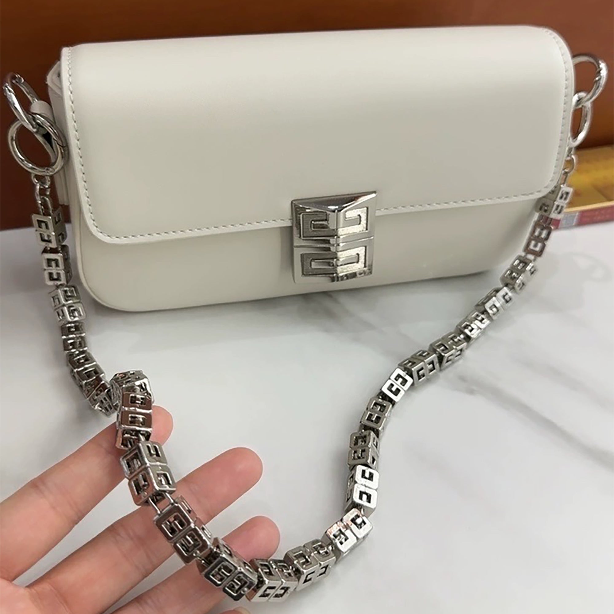 Luxury Chain Shoulder Strap for Handbags – Adjustable Replacement Strap for Crossbody & Shoulder Bags