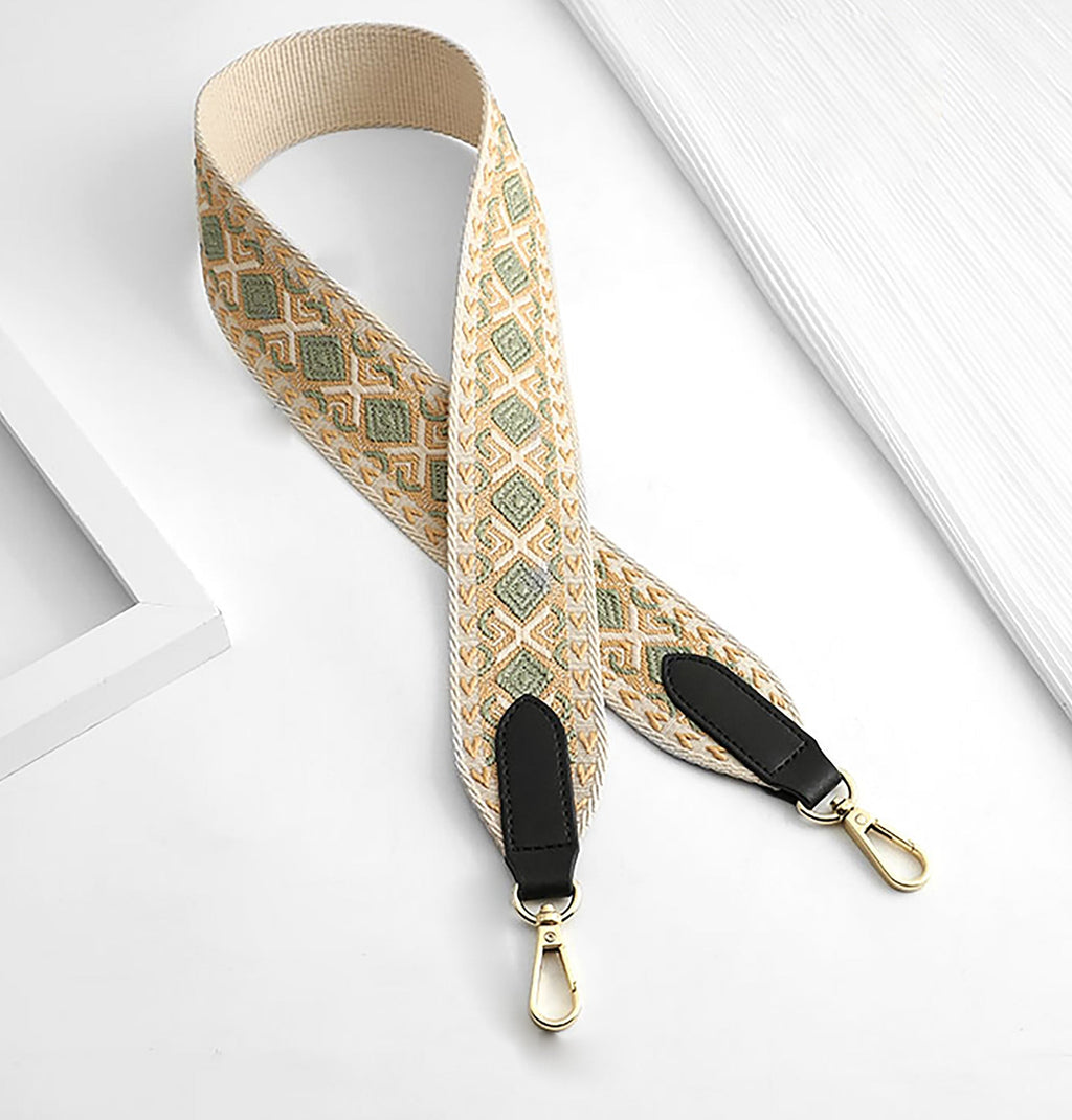 Bohemian Style Canvas Shoulder Strap, 5cm Long Bag Replacement Strap