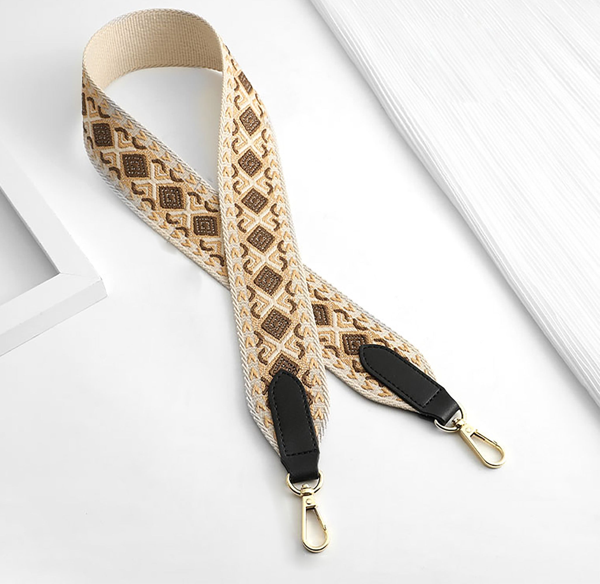 Bohemian Style Canvas Shoulder Strap, 5cm Long Bag Replacement Strap