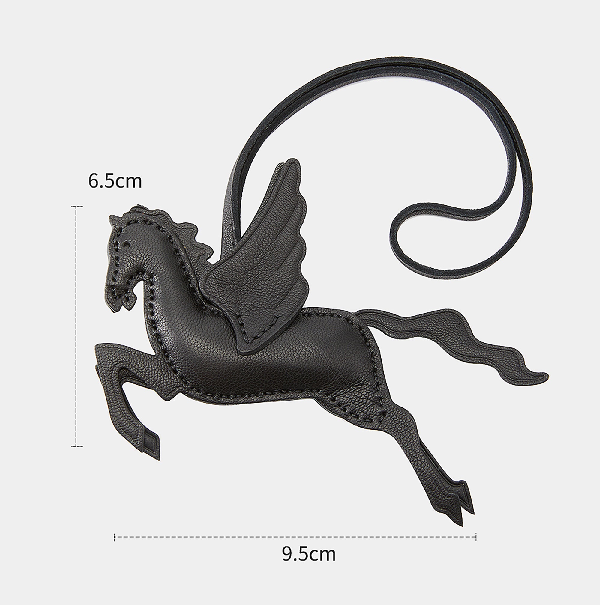 Suitable for &nbsp;kelly bag strap,bolide bag,small horse charm, flying horse handmade stitched lambskin bag pendant accessory