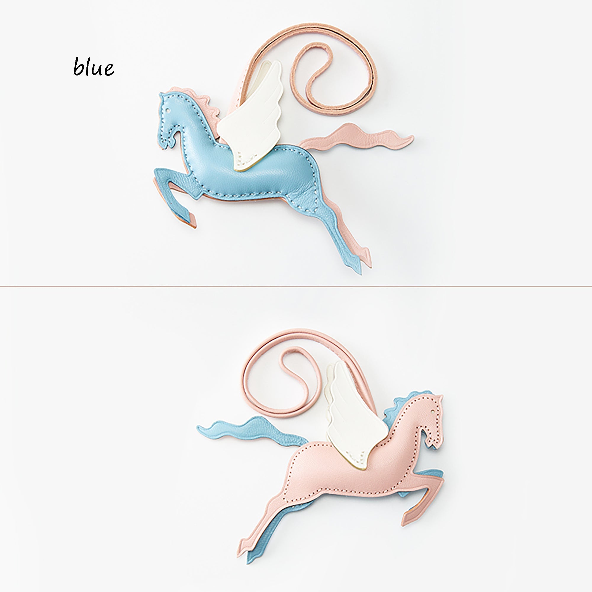 Suitable for &nbsp;kelly bag strap,bolide bag,small horse charm, flying horse handmade stitched lambskin bag pendant accessory