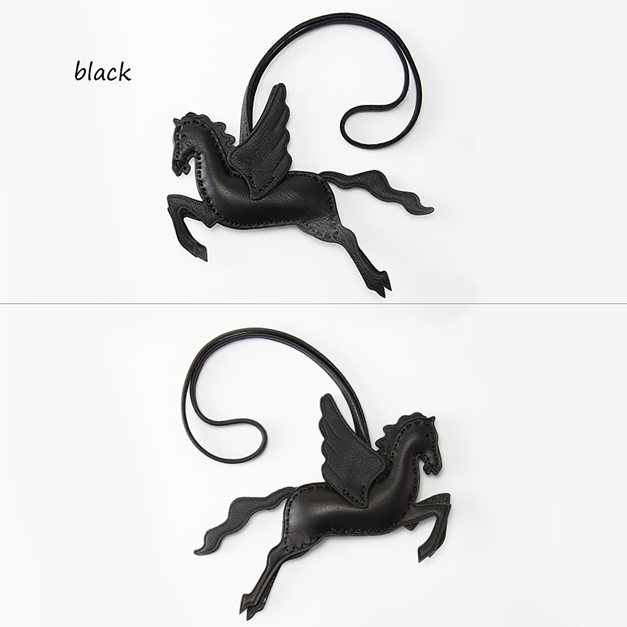 Suitable for &nbsp;kelly bag strap,bolide bag,small horse charm, flying horse handmade stitched lambskin bag pendant accessory