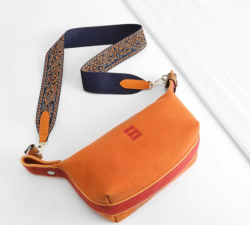 Boho Vintage Style Wide Crossbody Strap – Personalized, Ethnic-Inspired, Pressure-Relief Adjustable Bag Strap