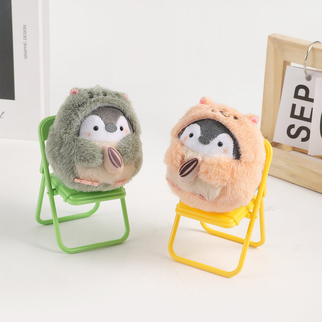 Cute little penguin plush keychain accessory for bags, plush hamster toy for backpacks, couple keychain for bags or keys