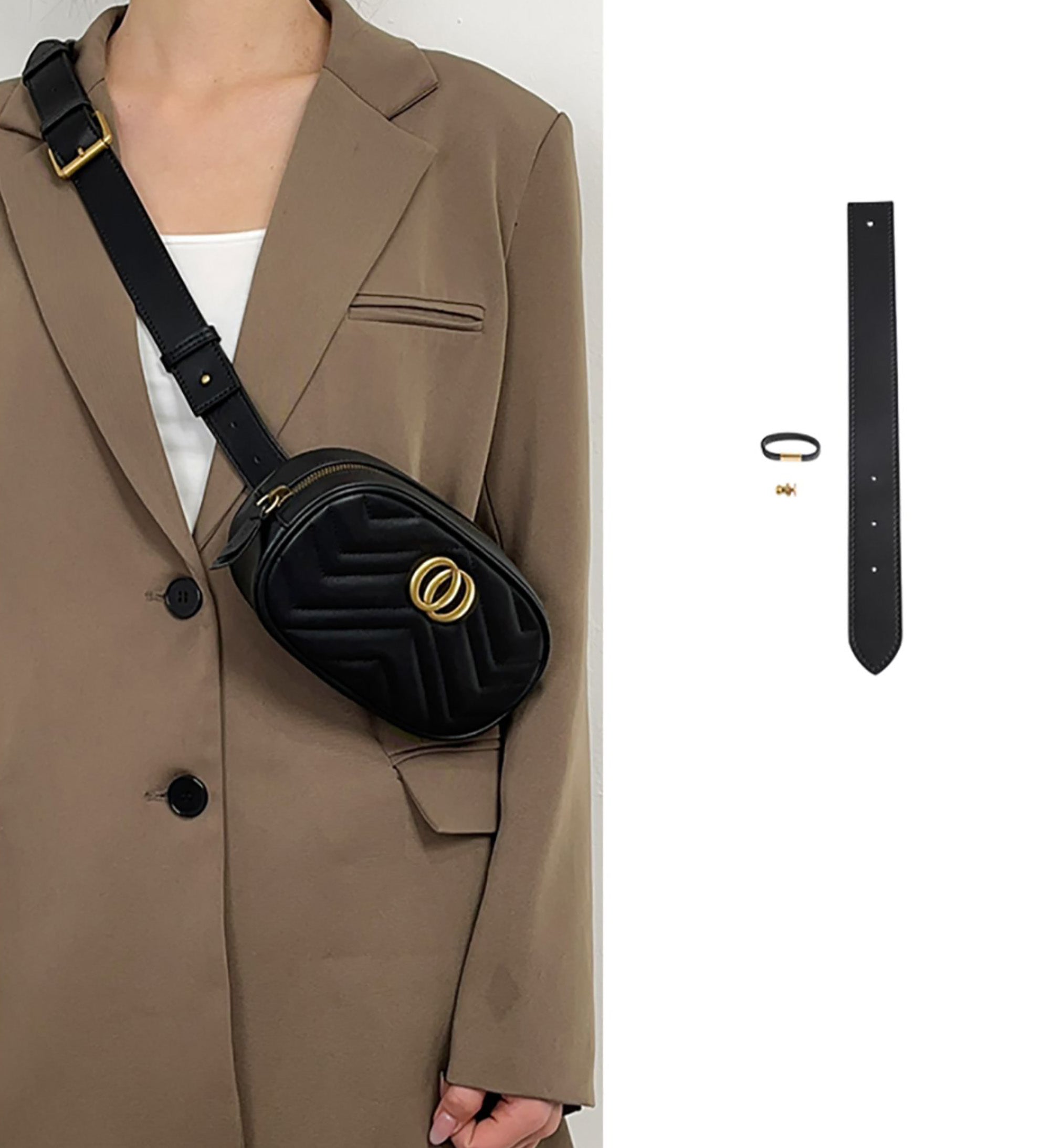 Bag Modified crossbody strap marmont Chest Bag Extended strap Bag Backpack strap