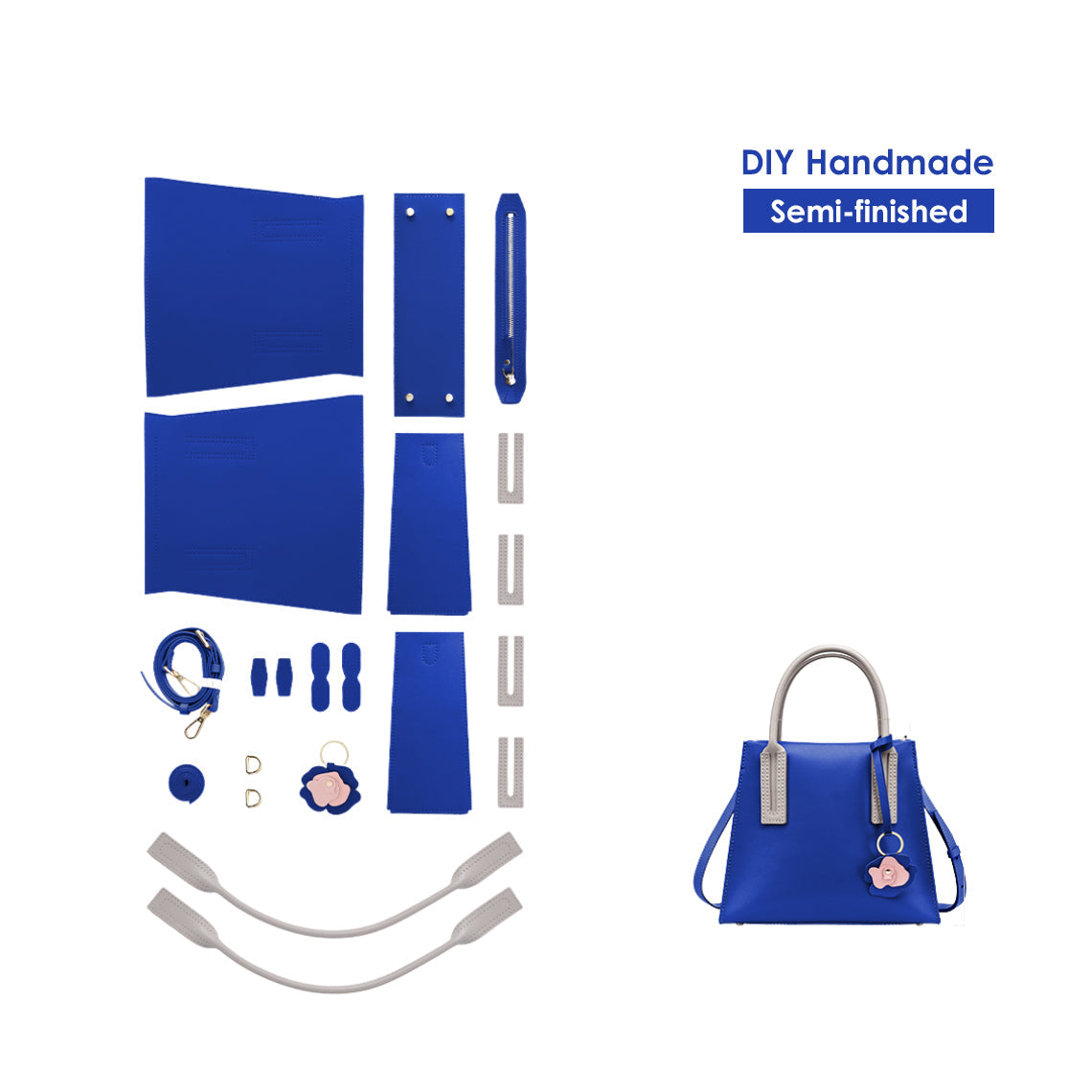 Wirkin® Leather Women Top Handles Handbag DIY Kit