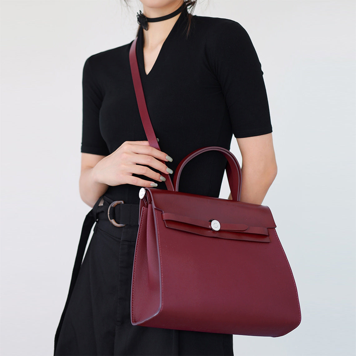 Red Leather Vintage Crossbody Bag Handbag | Inspired Herbag PM DIY Making Kit | Wirkin™