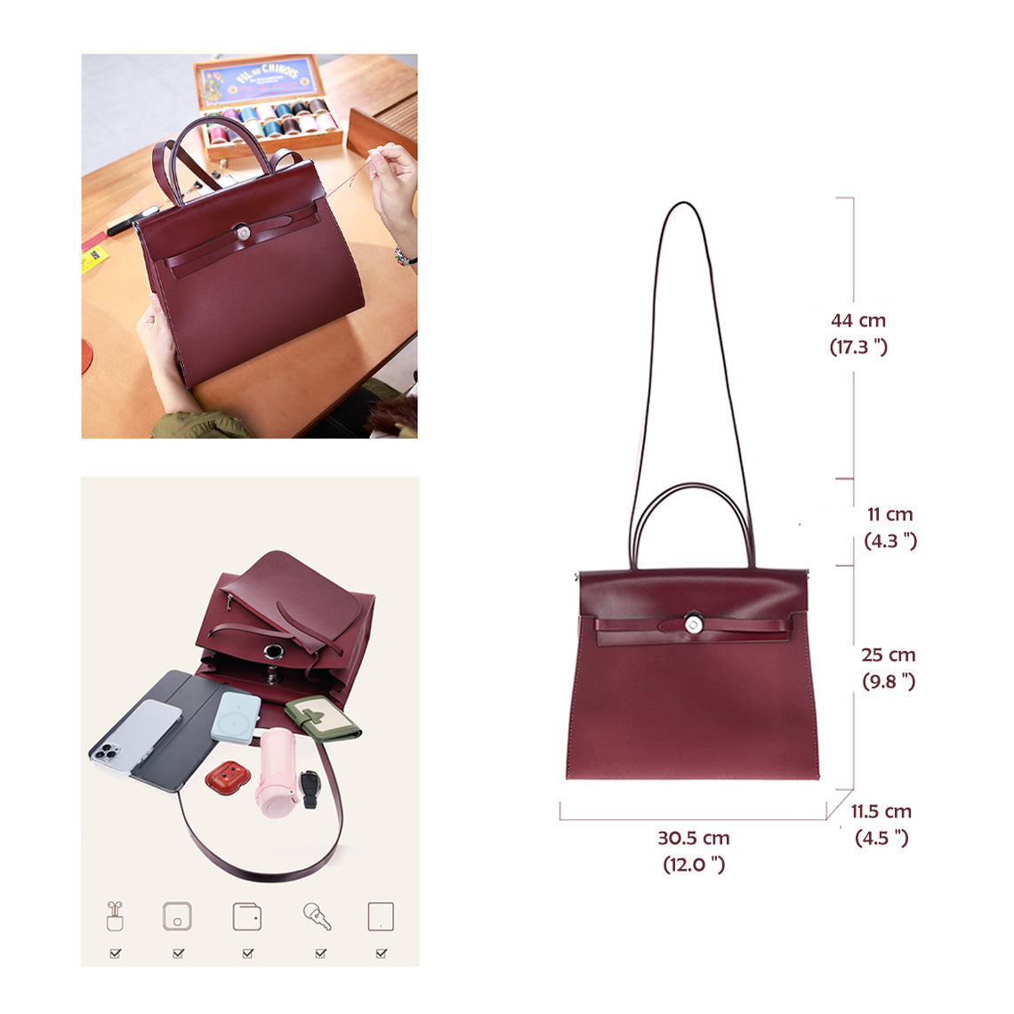 Inspired Luxury Herbag Zip 31 Size & Interior - Wirkin™