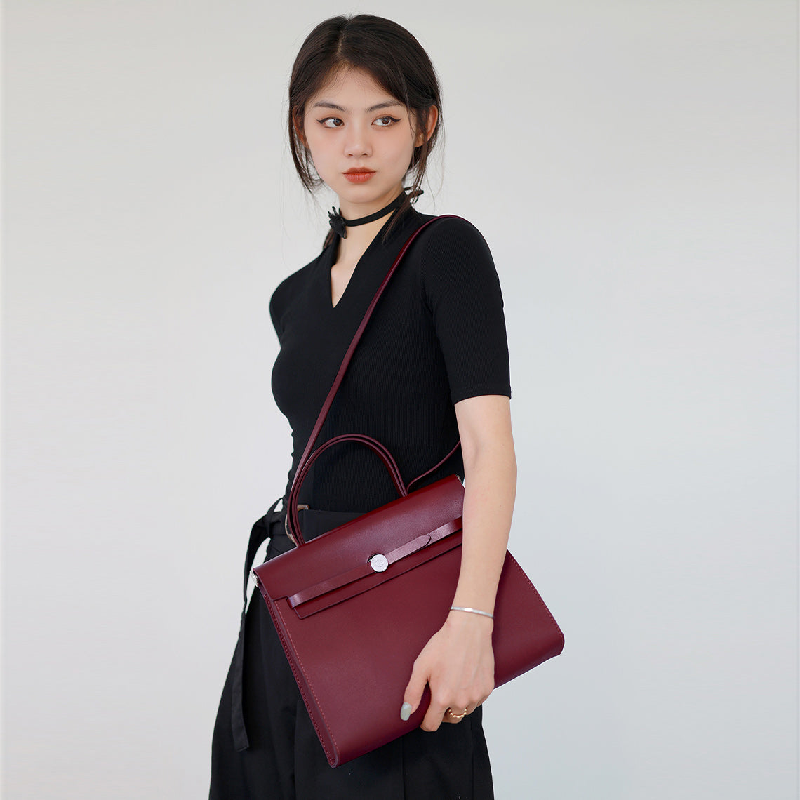 Red Leather Vintage Crossbody Bag Handbag | Inspired Herbag PM DIY Making Kit | Wirkin™
