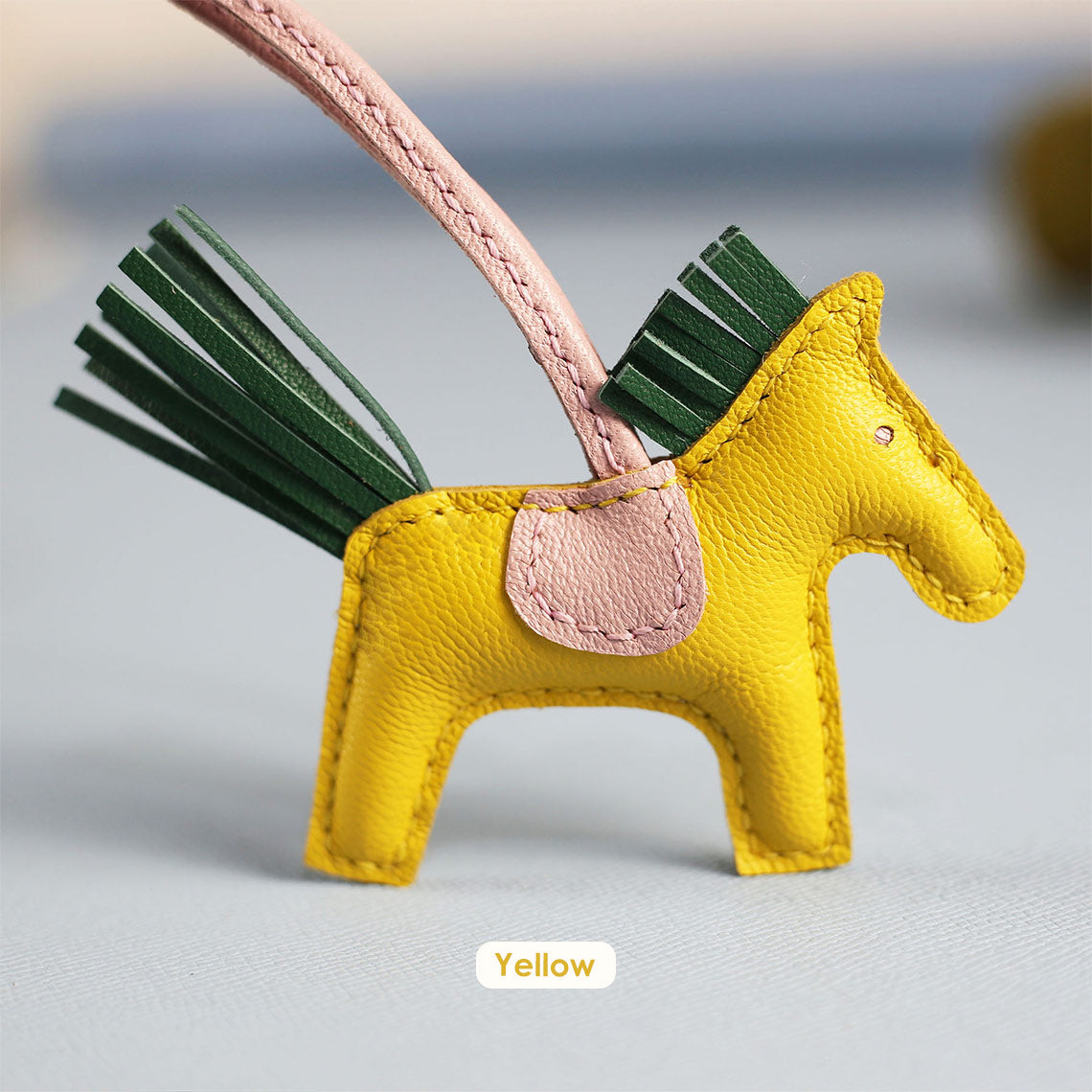 Yellow & Green Rodeo Horse Bag Charm Keychain | Luxury Bag Accessories for Affordable Price - Wirkin™