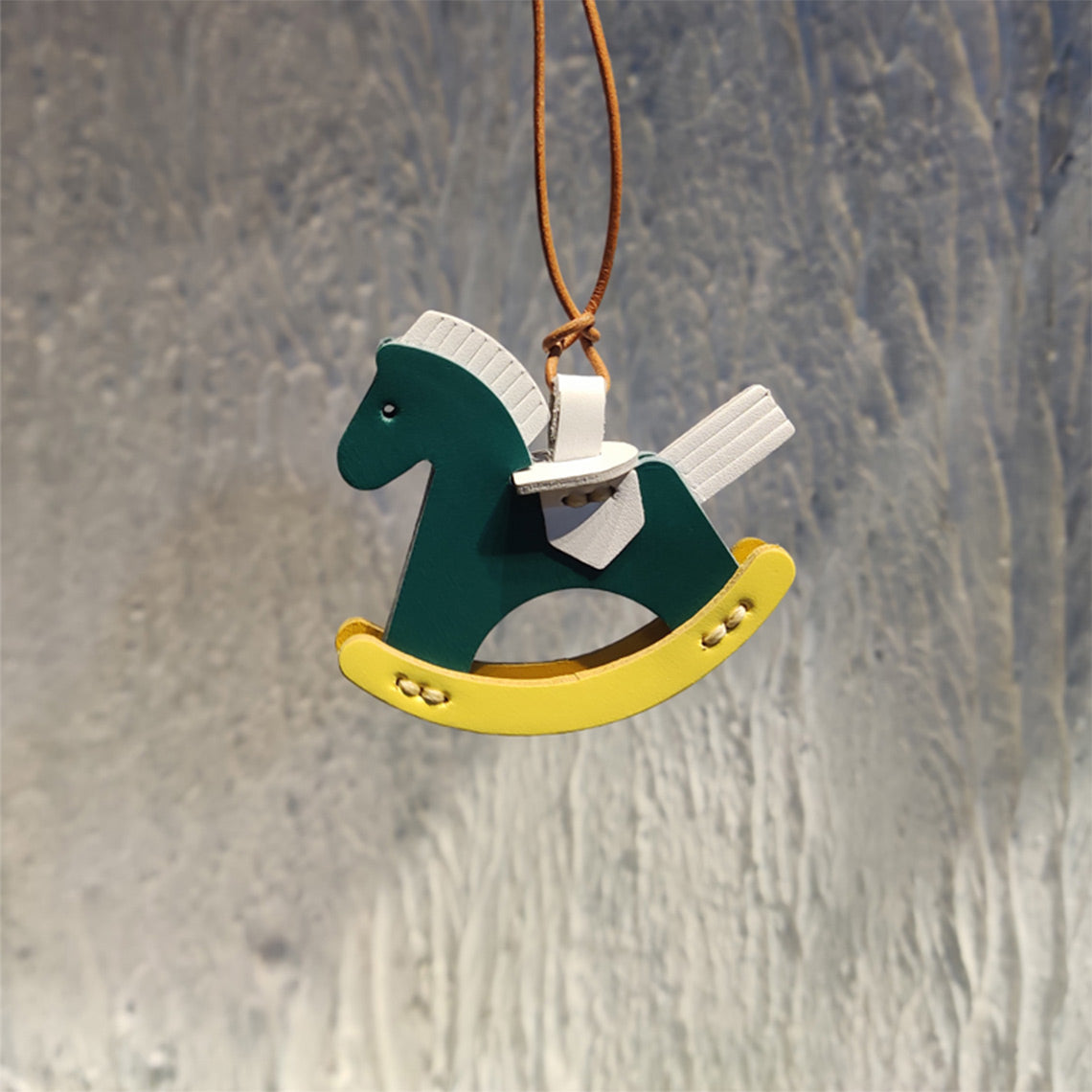 Green Leather Horse Charm | Handcrafted Leather Purse Charm - Wirkin®
