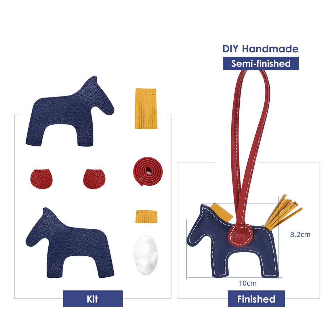 Leather Rodeo Horse Bag Charm PM DIY kit - Wirkin™