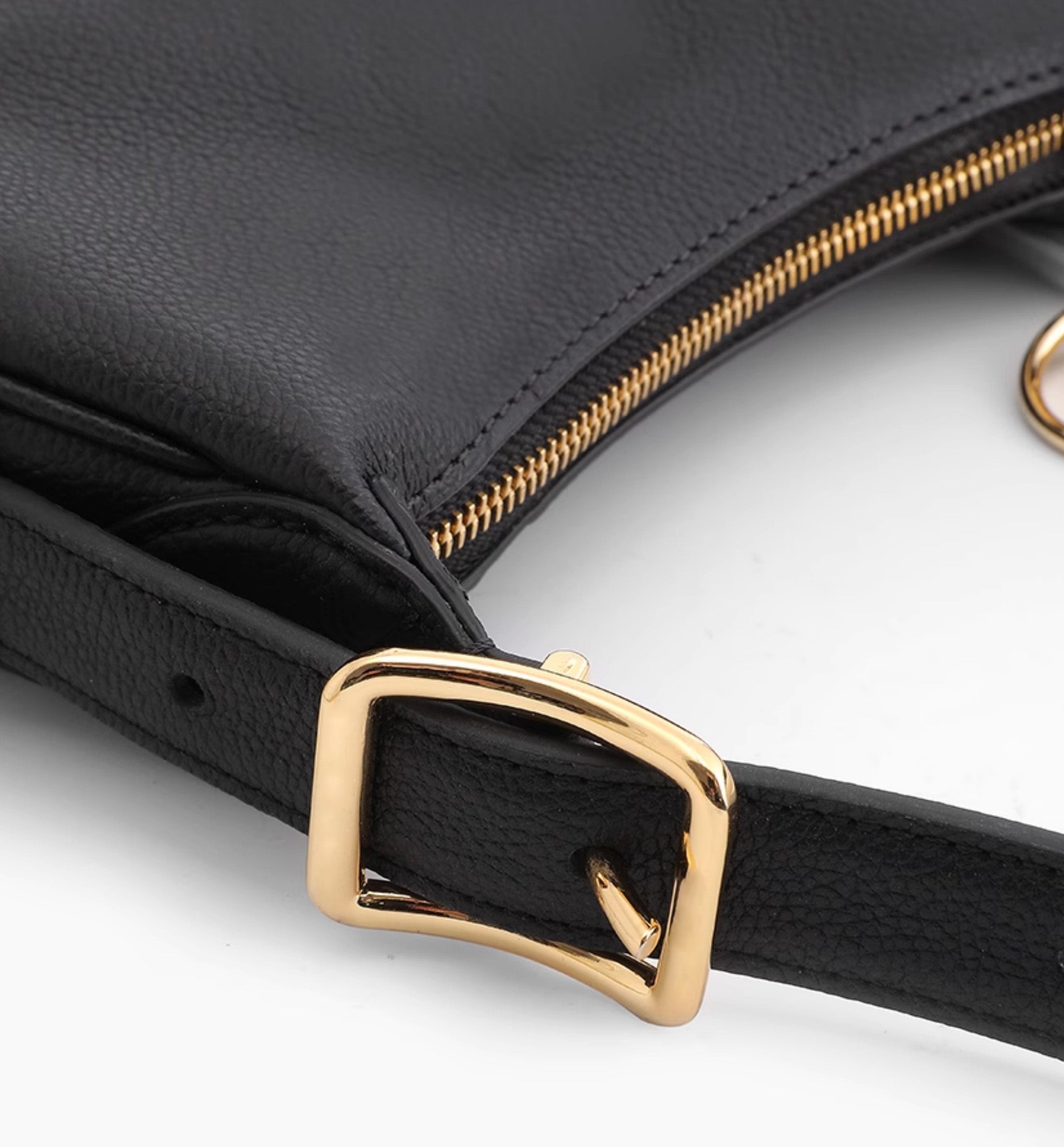 Extended crossbody shoulder strap modification accessory for hobo bags, 2.5 cm wide leather shoulder strap