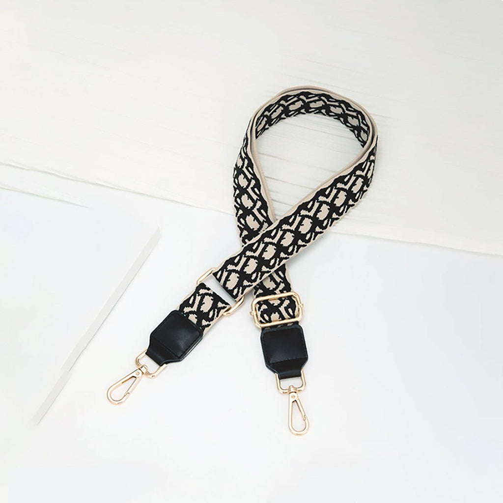 Handmade Customizable Canvas Wide Shoulder Strap – 3.8cm Adjustable Crossbody & Shoulder Strap, Color Block Design, 100-140cm Length