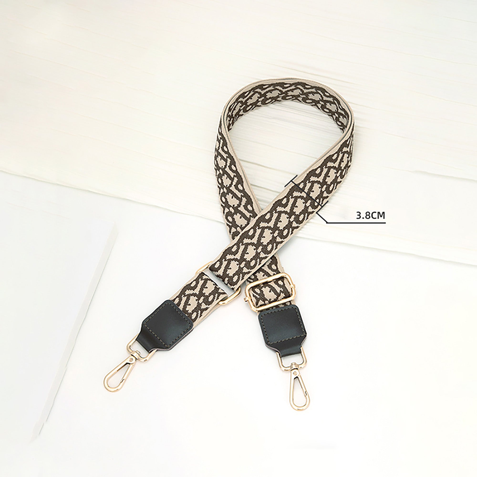 Handmade Customizable Canvas Wide Shoulder Strap – 3.8cm Adjustable Crossbody & Shoulder Strap, Color Block Design, 100-140cm Length