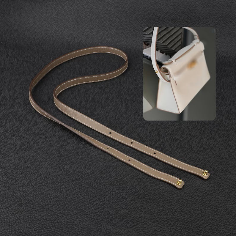 15mm Wide Epsom Leather Shoulder Strap for Kelly Pochettes, Compatible with Kelly Dance and Kelly Depeches Bags