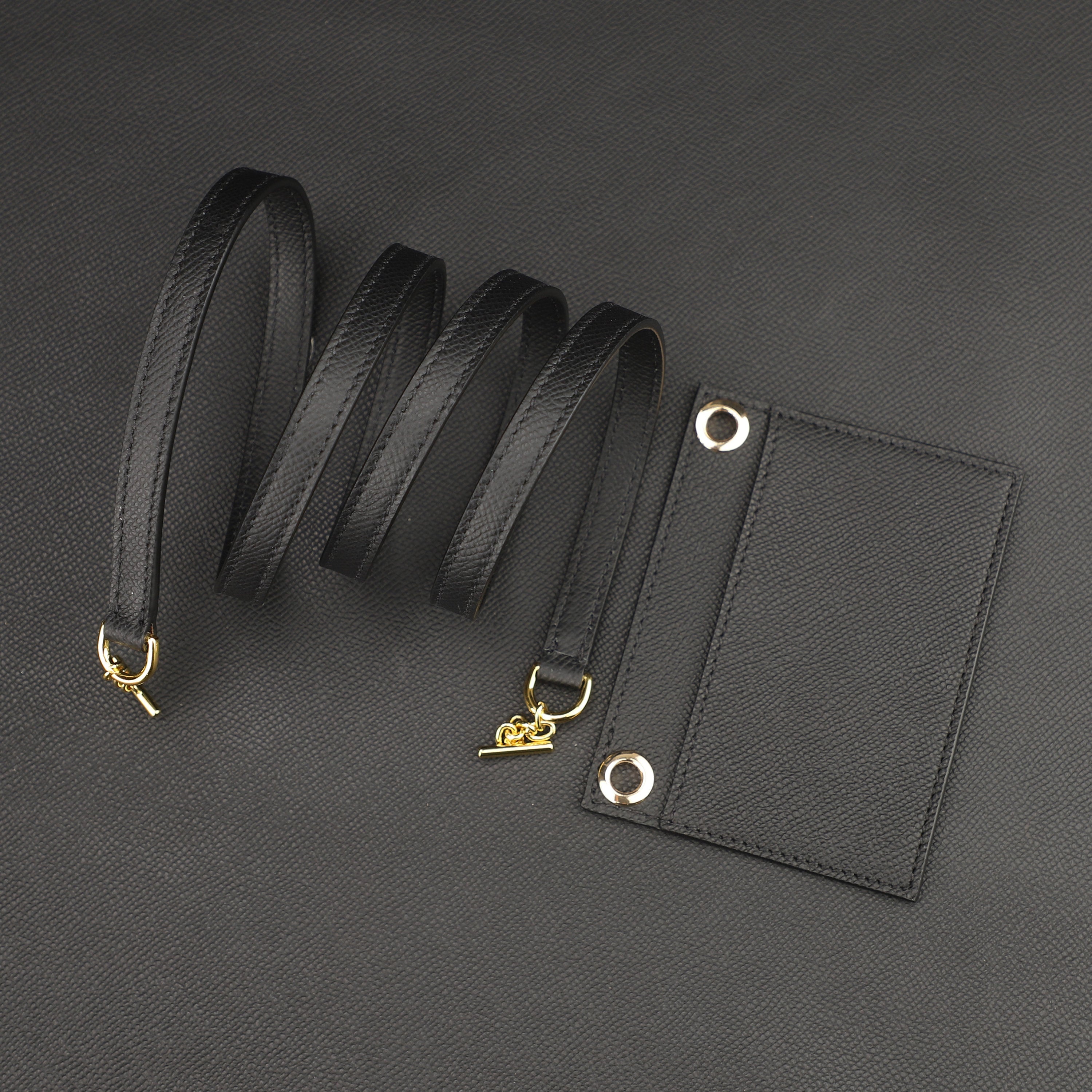 Design Insert Card With Shoulder Strap For Constance compact Wallet,The Epsome Leather shoulder strap for Constance compact Wallet