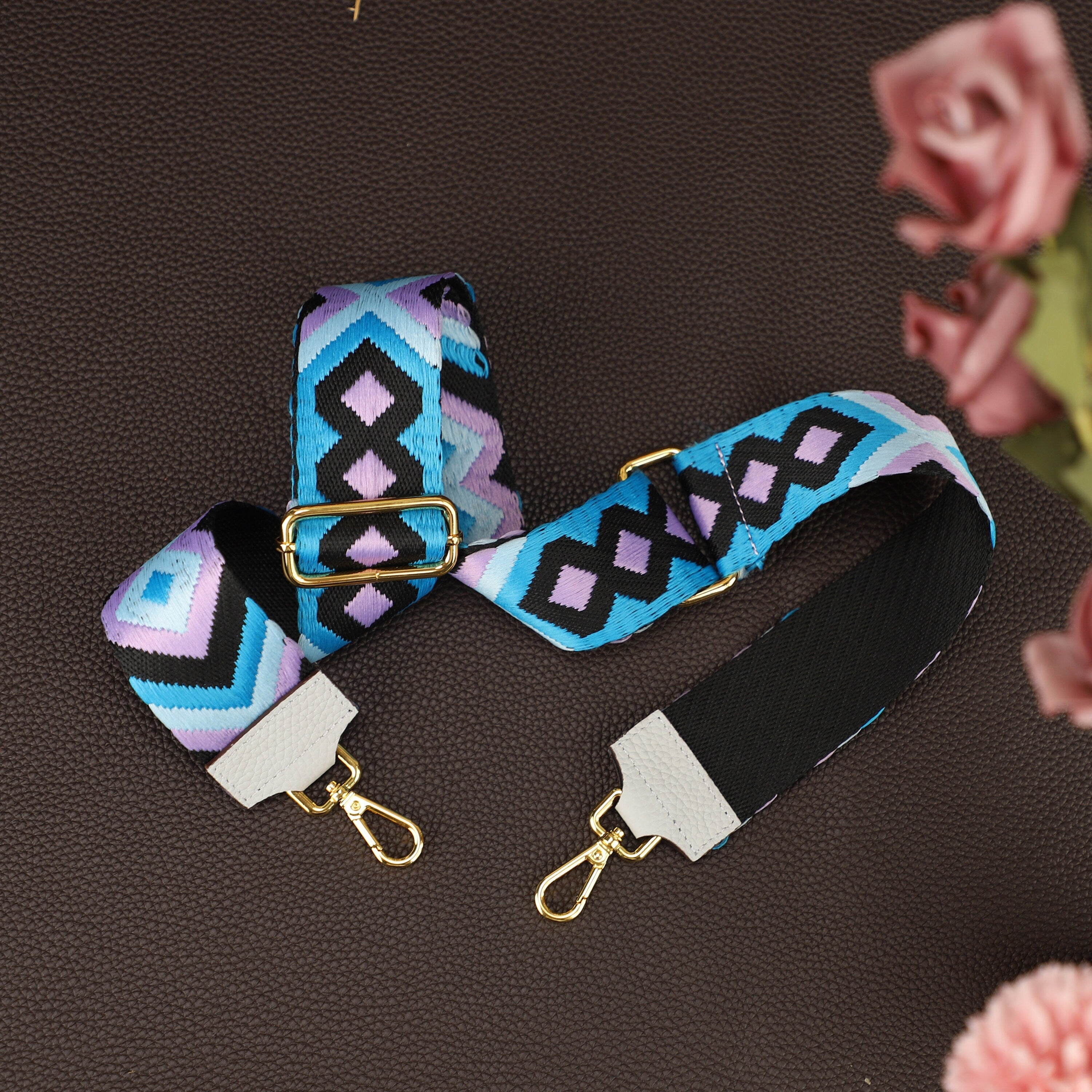 Retro Boho Patterned Strap for Bags, Wide Strap Shoulder Strap, camera bag straps, Fabric Bag Strap,crossbody strap,adjustable strap