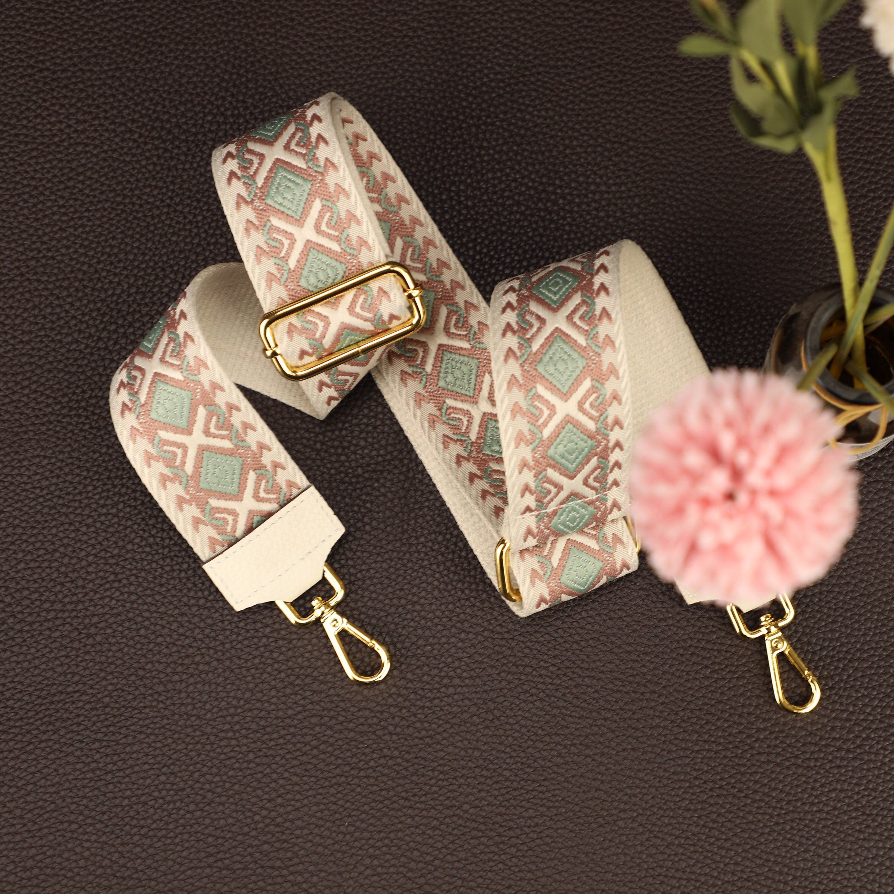 2025 new Geometric Patterned Strap for Bags, Wide Strap Shoulder Strap, camera bag straps, Fabric Bag Strap,Handbags Strap,Crossbody strap