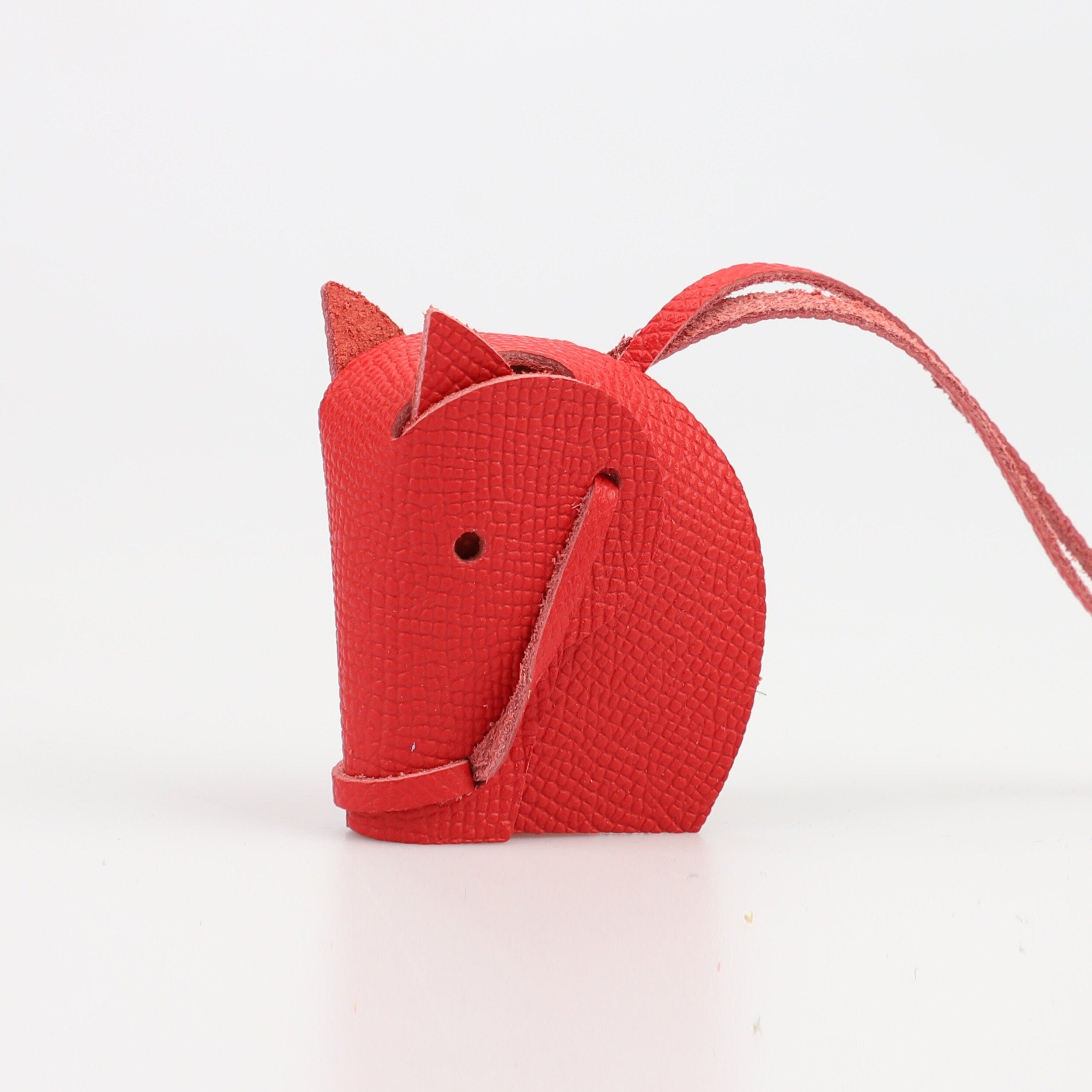 Handmade Epsom Leather Horse Head Bag Charm,Epsom leather bag charm for Brand women Handbag,Leather charm for bag