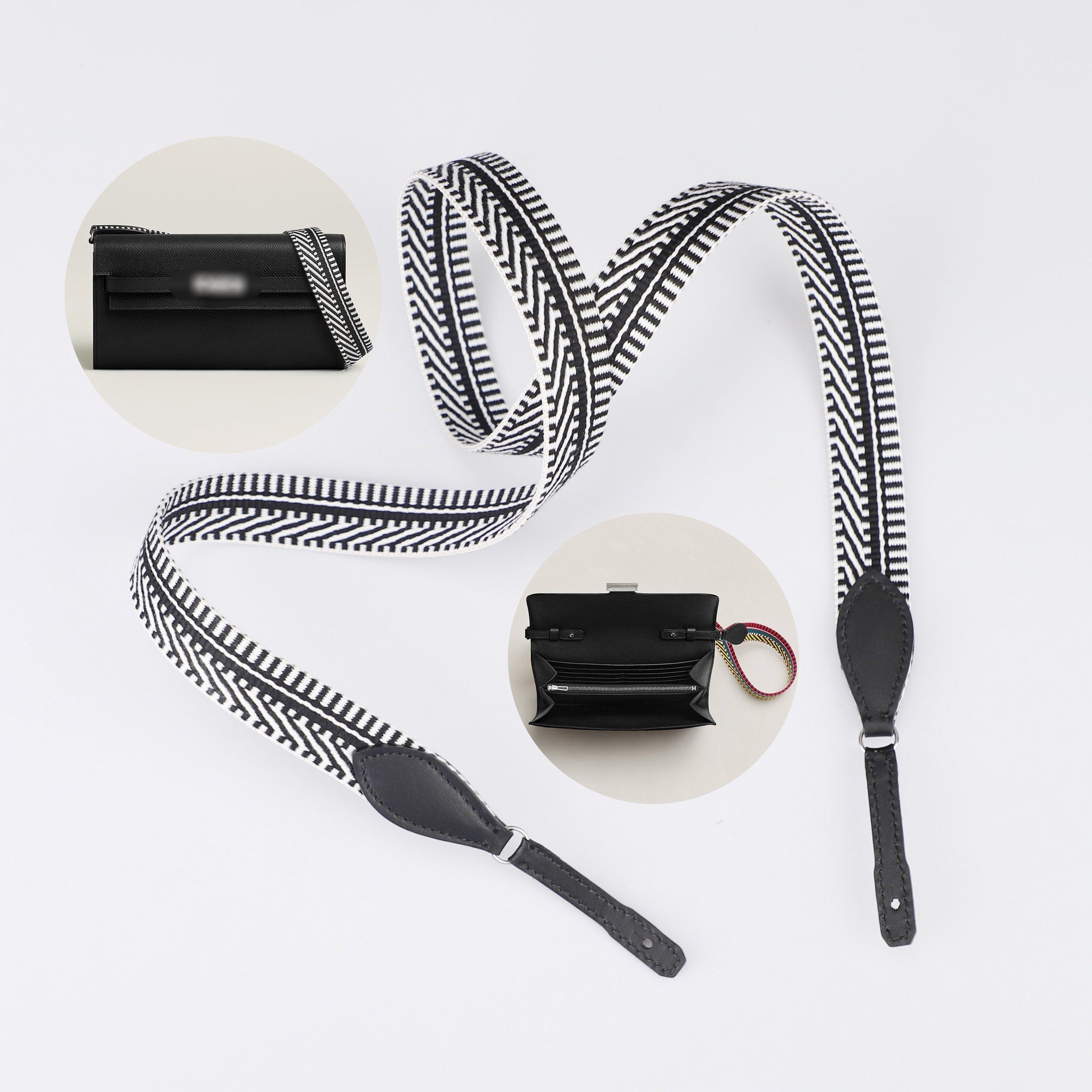 25 mm Cavale wallet shoulder strap for Kelly Classique To Go and Constance Long To Go wallet strap, Purse cavale strap,shoulder strap wallet